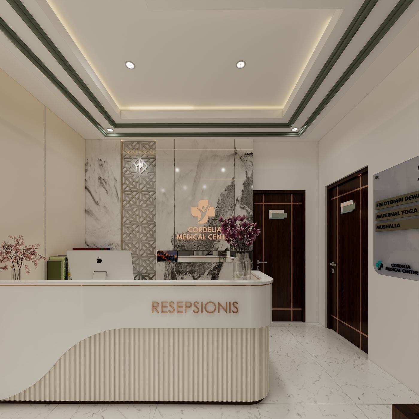 Area resepsionis Cordelia Medical Center